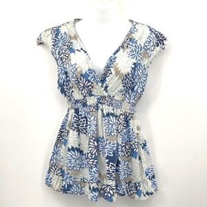 Oh Baby by Motherhood Sleeveless Floral Print, V Neck Top Size XL